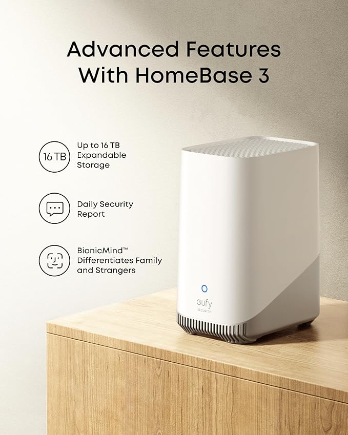 eufy Security SoloCam E42 2-Cam Kit (HomeBase S380), 4K Security Camera Wireless Outdoor, Solar Powered, AI Motion Tracking, Strobe Light, Pan & Tilt, Facial Recognition, Local Storage Up to 16 TB