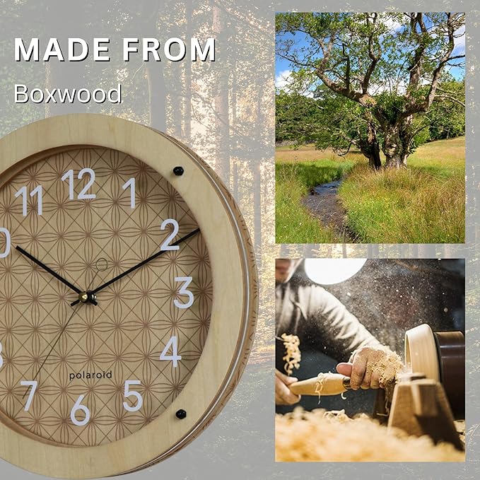 DODEKA Wall Clock Boho Style Circular Layered Design Analog Light Weight Minimalist Home Decoration for Living Room Bedroom Kitchen