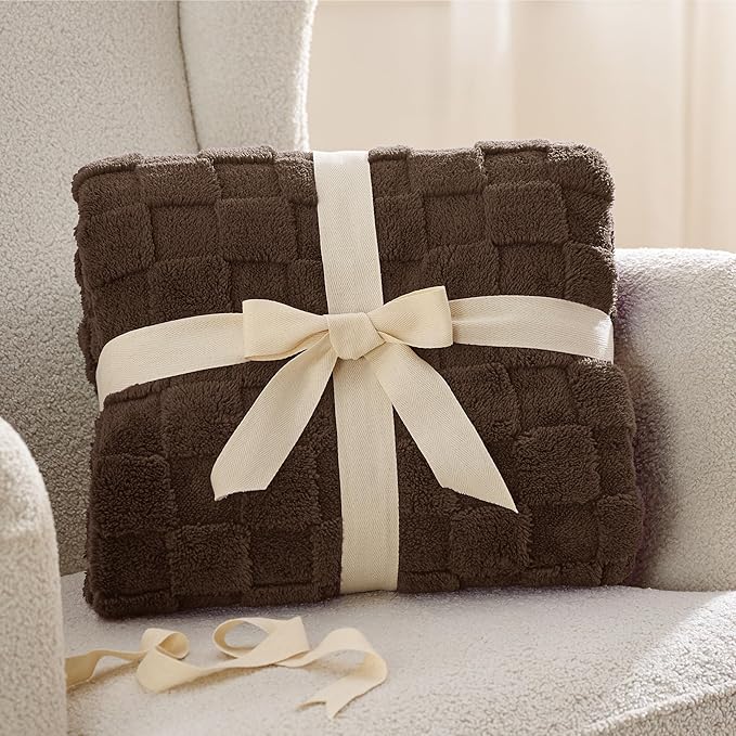 Bedsure GentleSoft Twin Blanket for Bed Dark Brown - Super Soft Cozy Blankets for Women Men Girls, Cute Fuzzy Fleece Throws for Bedroom Couch, 60x80 Inches