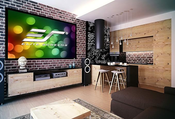 Elite Screens Sable Frame 2, 100-Inch Fixed Frame Projector Screen, 16:9 8K/4K Ultra HD & Active 3D Ready, ISF-Certified Material, Ideal for Home Theater, Office, and Indoor Presentations, ER100WH2
