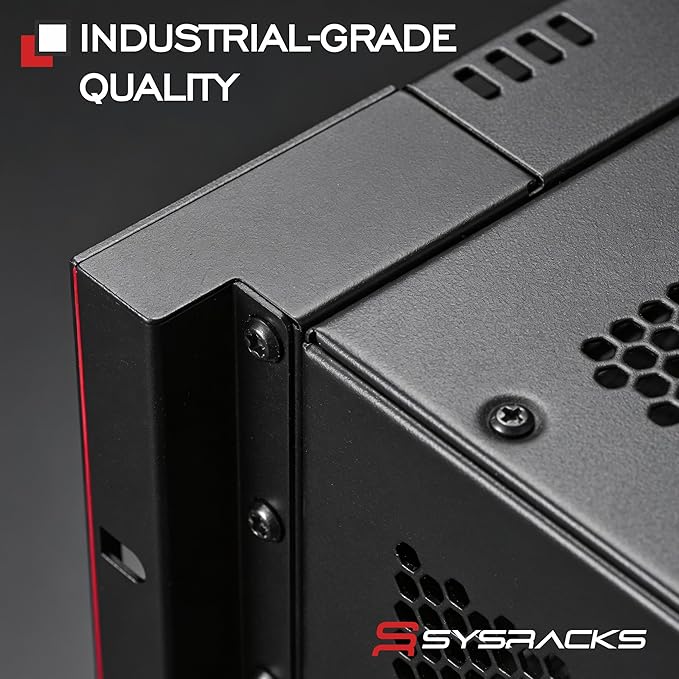 Sysracks - Server Rack – Wall Mount Rack - Locking Cabinet for Network - Electronics - Security - Audio - Video - AV Equipment - Data Rack - Legs/Power Strip/Shelf/Fan - 24-Inch Deep (27U)
