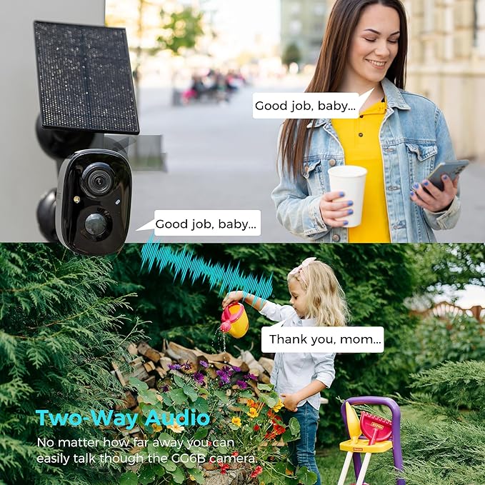 Vicohome G6B Best 2K Solar Security Camera Wireless Outdoor System, No NVR Needed, Battery Powered, Easy to Setup, Motion Detection, Two Way Audio,Color Night Vision, SD Slot, 180 Days Exchange Policy