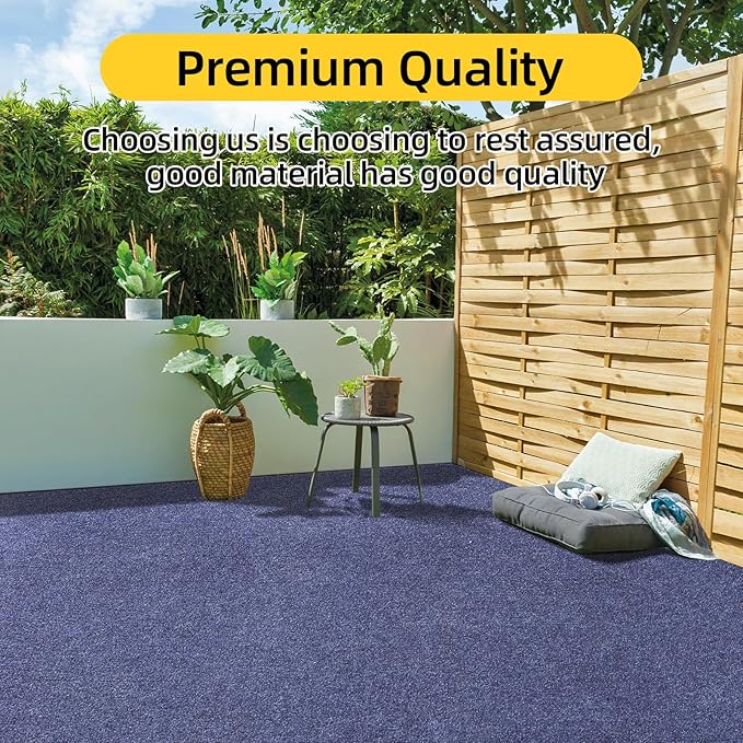 Marine Carpet,5 FT x 20 FT Deep Blue Indoor Outdoor Rug 0.2" Thick Boat Carpeting with Water-Proof TPE Backing, Non-Slip Outdoor Marine Carpet Roll for Home, Patio, Porch, Deck