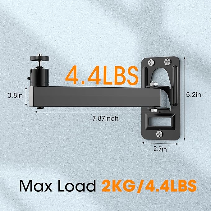 Mini Ceiling Wall Projector Mount Stand- Adjustable Tilt&Swivel Hanging Projector Holder Wall Mount Hanger Rack Stand for Mini Projector with Cable Ties
