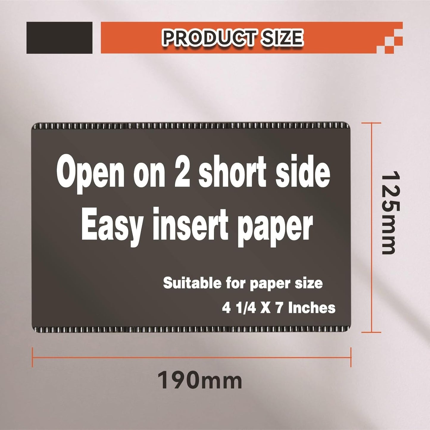 Magnetic Pocket as Price Tag 4.25x7 for Warehouse Supermarket,Rack&Shelf Information Label,Card Holder 10PCS
