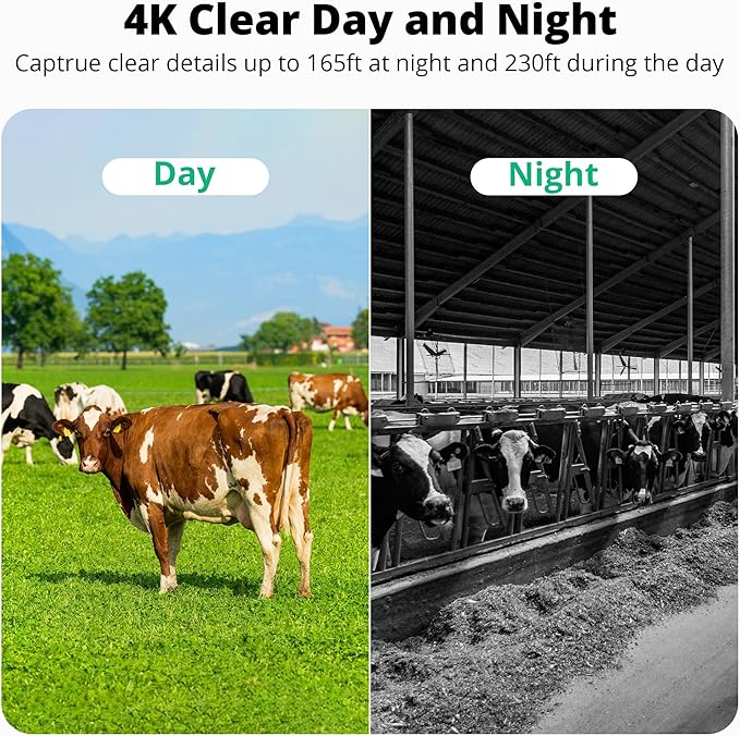 4G LTE Cellular Security Camera Outdoor, 4K 10x Optical Zoom Wireless Solar Camera 12000mAh, No WiFi or WiFi 2 Mode, 360° Pan and Tilt AI Tracking Cam for Remote Monitor with SIM Card and 64GB SD Card