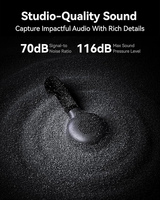 Hollyland Lark M2S Wireless Microphone with USB-C Plug for iPhone 15/16/17 and Android, Titanium Clip, Plug-and-Play, Noise Cancelling, 300m Range, 27H Battery Life for Vlogging, YouTube