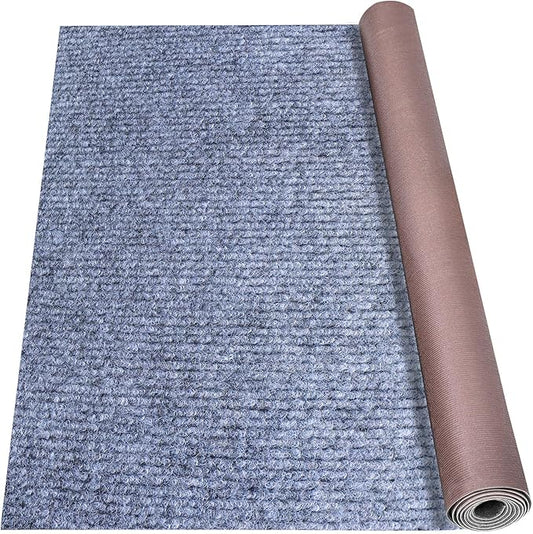 Marine Carpet,6 FT x 10 FT Blue-Gray Indoor Outdoor Carpet 0.2" Thick Boat Carpet with Water-Proof TPE Backing, Non-Slide Outdoor Marine Carpet Roll for Home, Patio, Porch, Deck