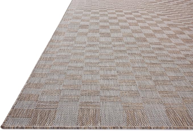 Loloi Amber Lewis Topanga Collection TOP-03 Natural/Dove 3'-11" x 5'-11" Indoor/Outdoor Accent Rug