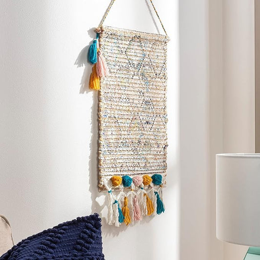 Mark&Day Wall Art, Klaus Bohemian/Global Tan Macrame Wall Hangings for Living Room, Bedroom, Office or Kitchen (22"H x 14"W)