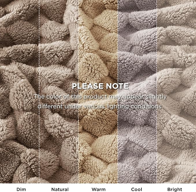 Bedsure GentleSoft Light Taupe Throw Blanket for Couch - Super Soft Cozy Blankets Gifts for Women Men Girls, Cute Small Fleece Throws for Bedroom Home Decor, 50x70 Inches