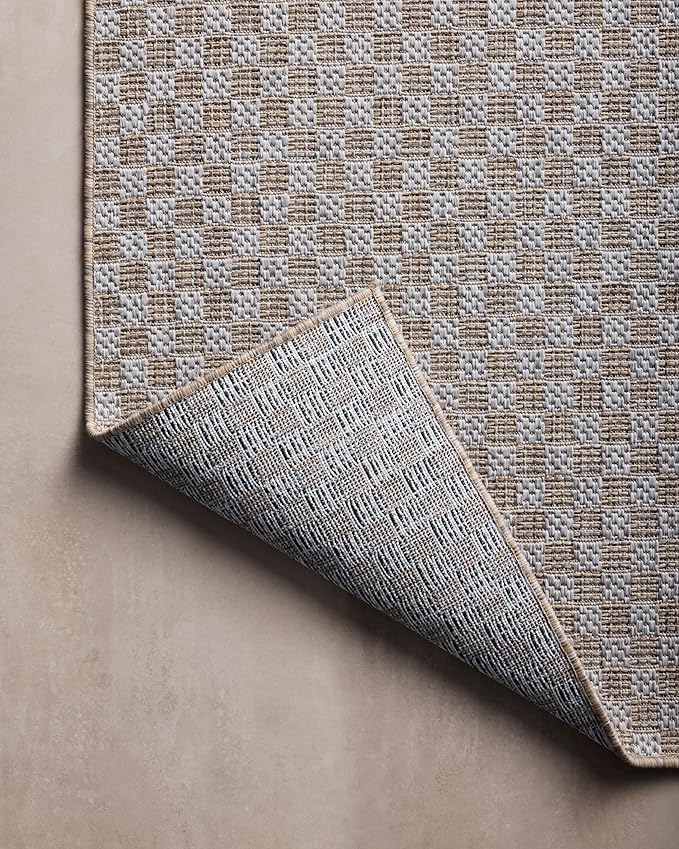 Loloi Amber Lewis Topanga Collection TOP-02 Natural/Silver 5'-3" x 7'-6" Indoor/Outdoor Area Rug