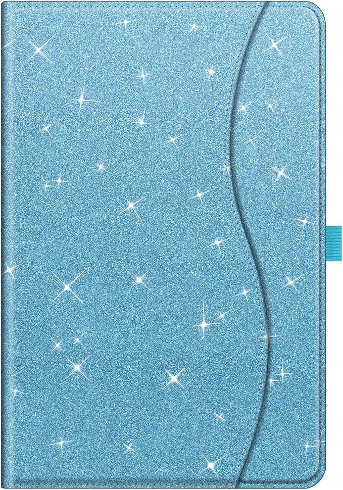 Fintie Case for Samsung Galaxy Tab A9 Plus/A9+ 5G 11 Inch 2023 Model (SM-X210/X216/X218), Multi-Angle Viewing Smart Stand Back Cover with Pocket Auto Wake/Sleep, Glittering Blue