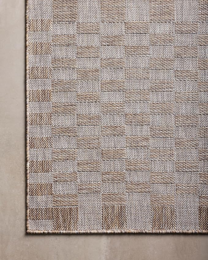 Loloi Amber Lewis Topanga Collection TOP-03 Natural/Dove 2'-3" x 3'-9" Indoor/Outdoor Area Rug