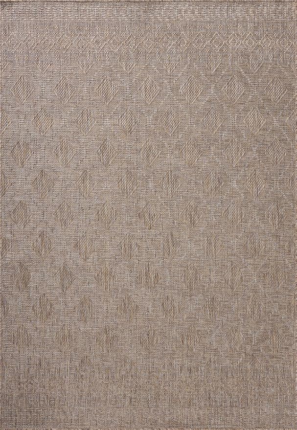 Loloi Amber Lewis Topanga Collection TOP-06 Natural/Mist 5'-3" x 7'-6" Indoor/Outdoor Area Rug